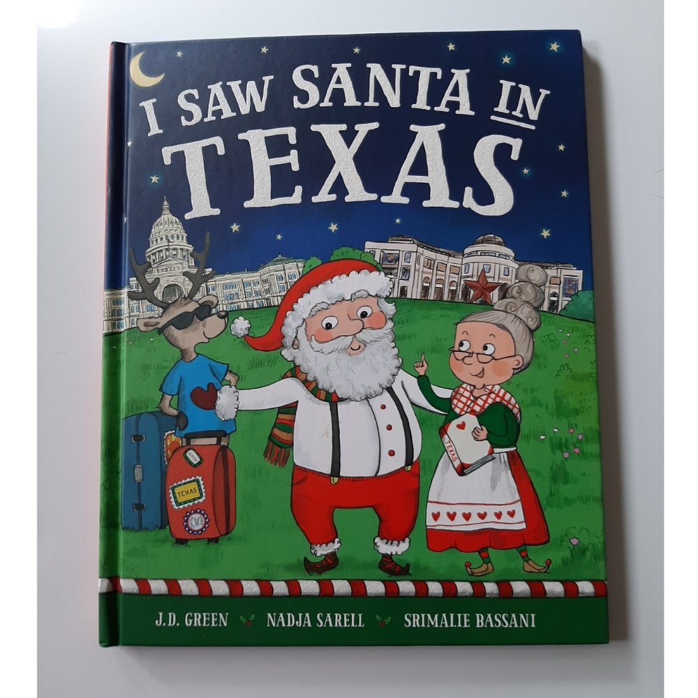 I Saw Santa In Texas Hardcover Book